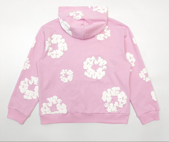 Pink Loop Demin Tears Hoodie